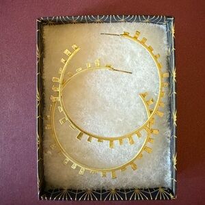 Gold Geometric Hoop Earrings by Kendra Scott